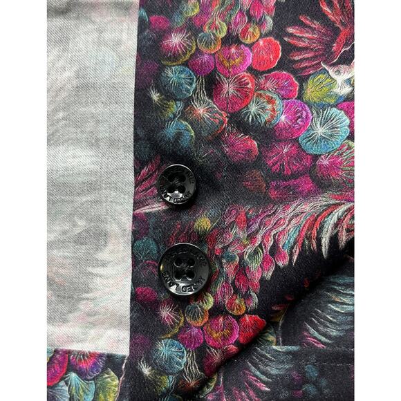 3-64 JARED LANG NWT Men's Dress Shirt Peacocks Multicolor XL - Picture 7 of 16